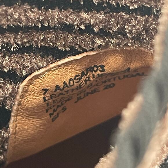 ANDRE ASSOUS Sock Boot Size 7 Sara Black Zebra Print NEW Leather Lug Sole NWOT - Picture 10 of 13